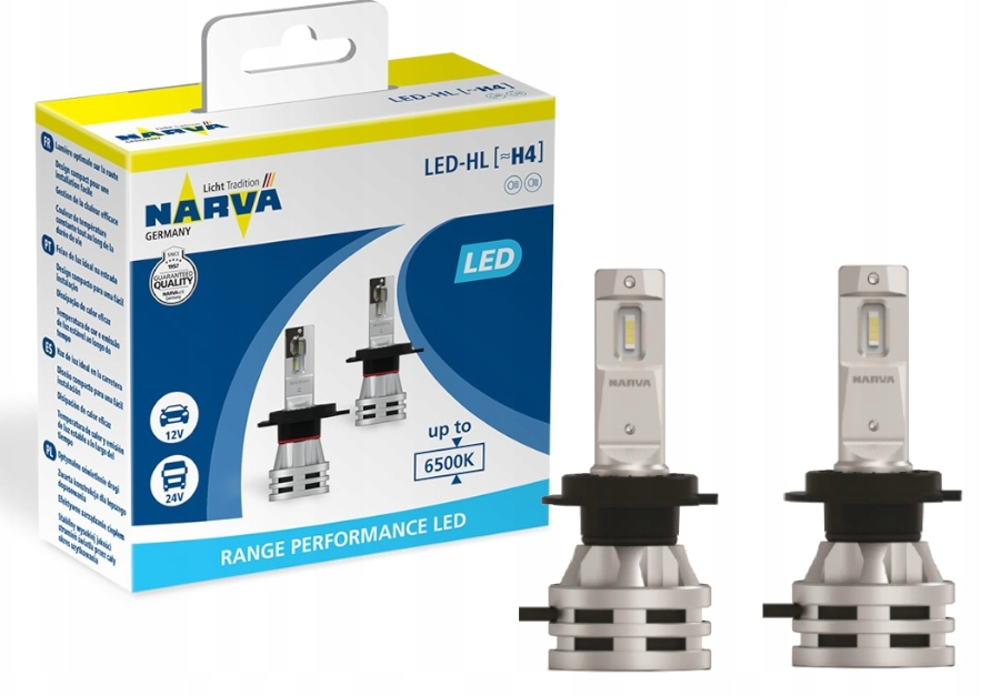 Narva H4 LED Forlygtepærer, 2 Stk. - Begrænset tilbud!